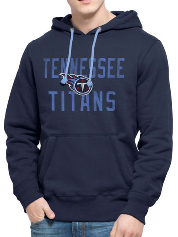 Tennessee Titans 47 Brand Navy Cross-Check Pullover Hoodie Sweatshirt - Sporting Up