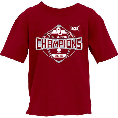 Oklahoma Sooners YOUTH 2015 Football Big 12 Conference Champions T-Shirt - Sporting Up