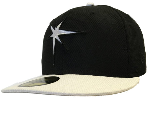 Tampa Bay Rays New Era 59Fifty Flat Bill Black Hookturn Fitted Hat Cap (7) - Sporting Up