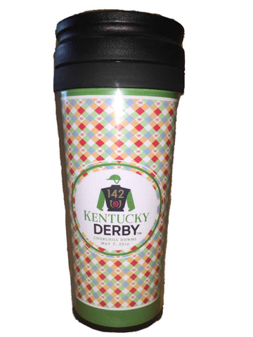 Shop Kentucky Derby 2016 142nd Running Churchill Downs Travel Tumbler (14 oz) - Sporting Up