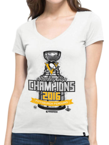Pittsburgh Penguins 47 Brand 2016 Stanley Cup Champs Women On-Ice T-Shirt - Sporting Up