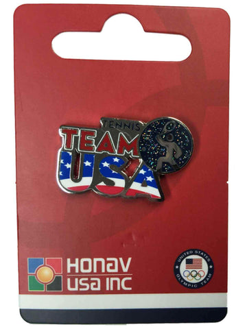 2020 Summer Olympics Tokyo Japan "Team USA" Tennis Pictogram Metal Lapel Pin - Sporting Up
