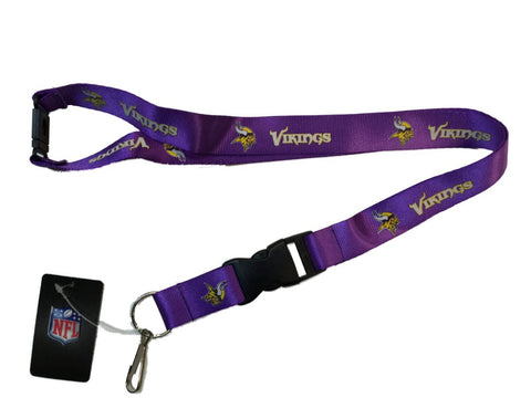 Shop Minnesota Vikings NFL Aminco Purple Durable Breakaway Buckle Lanyard - Sporting Up