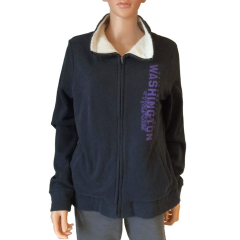 Shop Washington Huskies Gear for Sports WOMENS Black Long Sleeve Full Zip Jacket (M) - Sporting Up