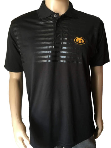 Iowa Hawkeyes Chiliwear Black Diversion Short Sleeve Collared Polo - Sporting Up