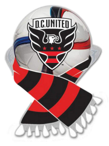 DC United MLS WinCraft Red & Black Soccer Scarf Metal Lapel Pin - Sporting Up