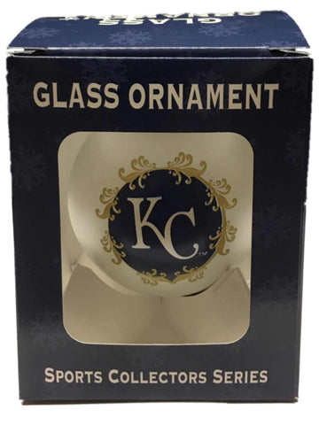 Kansas City Royals MLB Topperscot White Large Glass Christmas Ornament (3 1/4") - Sporting Up