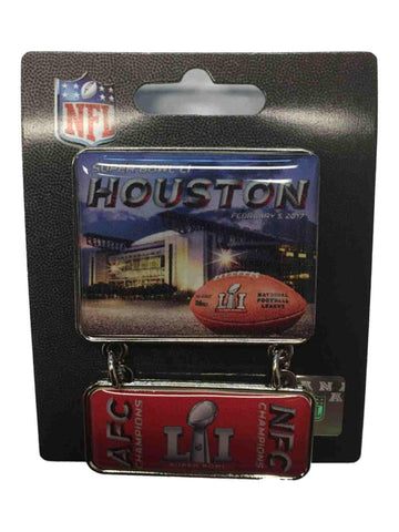 Shop 2017 Super Bowl LI 51 Houston AFC NFC Aminco Metal Stadium Dangler Lapel Pin - Sporting Up