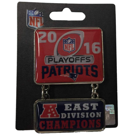 Shop New England Patriots 2016 Playoffs NFL AFC East Division Champions Dangler Pin - Sporting Up