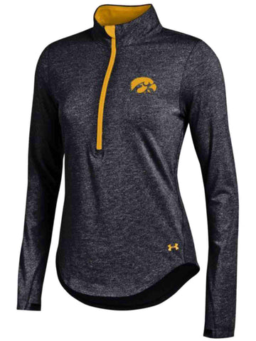 Shop Iowa Hawkeyes Under Armour WOMEN Lightweight Fitted Soft 1/4 Zip Pullover - Sporting Up