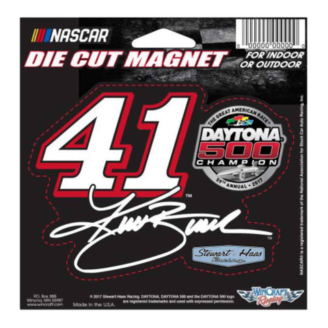 Shop Kurt Busch #41 2017 Daytona 500 Champion NASCAR Die Cut Magnet (4.5"x6") - Sporting Up