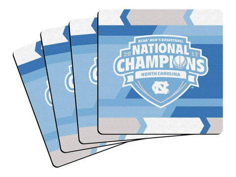 North Carolina Tar Heels 2017 NCAA Basketball Champions Coasters (4 Pack) - Sporting Up