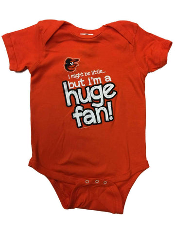 Shop Baltimore Orioles SAAG INFANT BABY Unisex Orange Huge Fan One Piece Outfit - Sporting Up