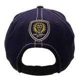 Orlando City SC Adidas Purple Textured Structured Flat Bill Snapback Hat Cap - Sporting Up