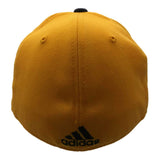 Indiana Pacers Adidas FitMax 70 Yellow Structured Fitted Flat Bill Hat Cap (S/M) - Sporting Up