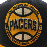 Indiana Pacers Adidas Navy & Yellow Adj Structured Snapback Flat Bill Hat Cap - Sporting Up