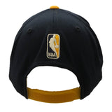 Indiana Pacers Adidas Navy & Yellow Adj Structured Snapback Flat Bill Hat Cap - Sporting Up