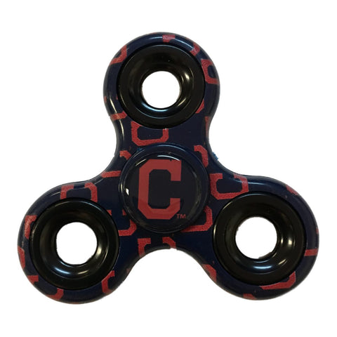 Shop Cleveland Indians MLB Navy Multi-Logo Three Way Diztracto Fidget Hand Spinner - Sporting Up