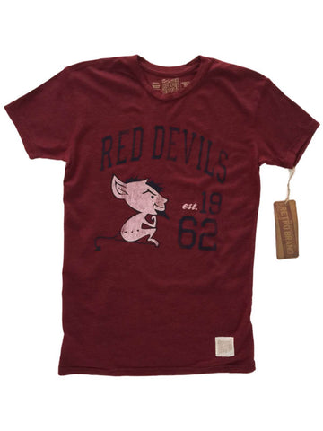 New Jersey Devils Retro Brand Dark Red Vintage Red Devil Tri-Blend T-Shirt - Sporting Up