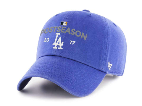 Los Angeles Dodgers 47 Brand 2017 Postseason MLB Playoffs Clean Up Adj Hat Cap - Sporting Up