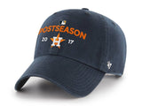 Houston Astros 47 Brand 2017 Postseason MLB Playoffs Clean Up Adj Hat Cap - Sporting Up
