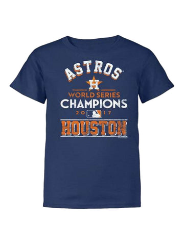 Shop Houston Astros 2017 World Series Champions YOUTH Kid's Navy Crew T-Shirt - Sporting Up