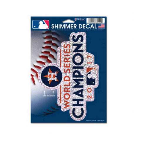 Shop Houston Astros 2017 World Series Champions WinCraft Cut to Logo Shimmer Decal - Sporting Up