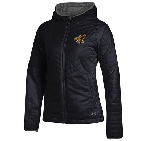 Shop Iowa Hawkeyes Under Armour WOMEN'S Black Storm Lightweight Puffer Jacket - Sporting Up