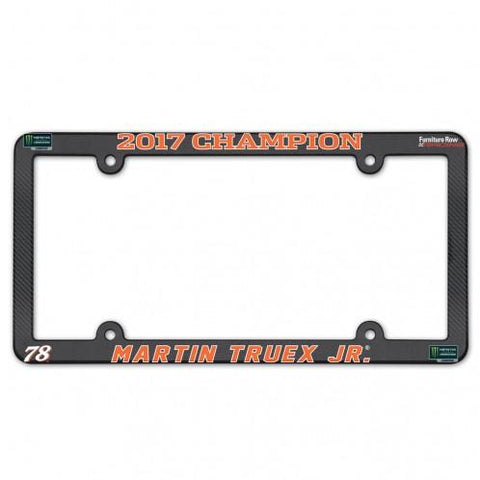 Shop Martin Truex Jr. #78 2017 NASCAR Cup Series Champion Plastic License Plate Frame - Sporting Up