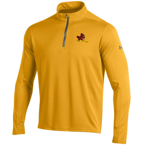 Shop Iowa State Cyclones Under Armour Steeltown Gold Golf Loose 1/4 Zip LS Pullover - Sporting Up
