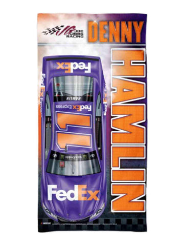 Shop Denny Hamlin #11 NASCAR Joe Gibbs Racing FedEx WinCraft Beach Towel - Sporting Up