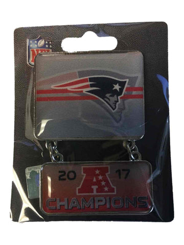 Shop New England Patriots 2017 AFC Champions Aminco Metal Dangler Lapel Pin - Sporting Up