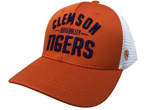 Clemson Tigers TOW Orange Trainer "Death Valley" Mesh Adj. Snapback Hat Cap - Sporting Up