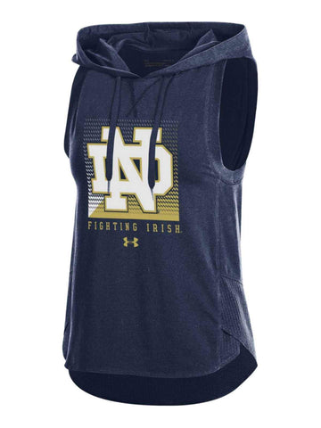Shop Notre Dame Fighting Irish Under Armour WOMEN'S Sleeveless Hoodie Pullover - Sporting Up