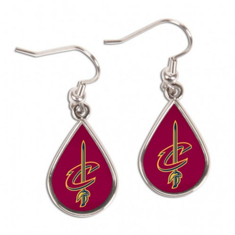 Shop Cleveland Cavaliers  WinCraft Team Colors Tear Drop Wire Dangle Earrings - Sporting Up
