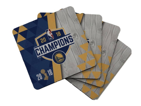 Golden State Warriors 2018  Finals Champions Neoprene Coasters (4 Pack) - Sporting Up