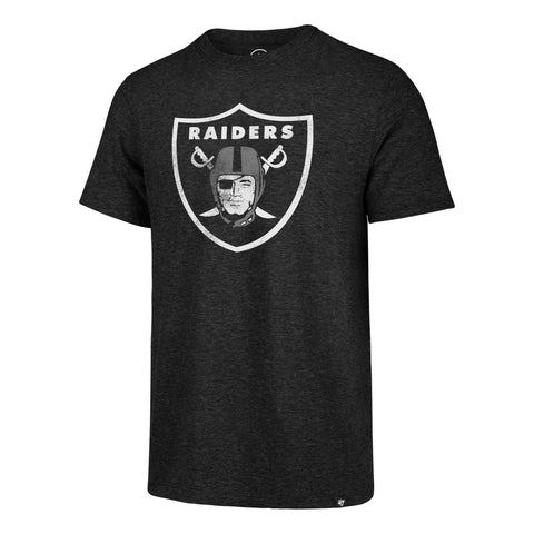 Shop Las Vegas Raiders 47 Brand Jet Black Distressed Imprint Match T-Shirt - Sporting Up