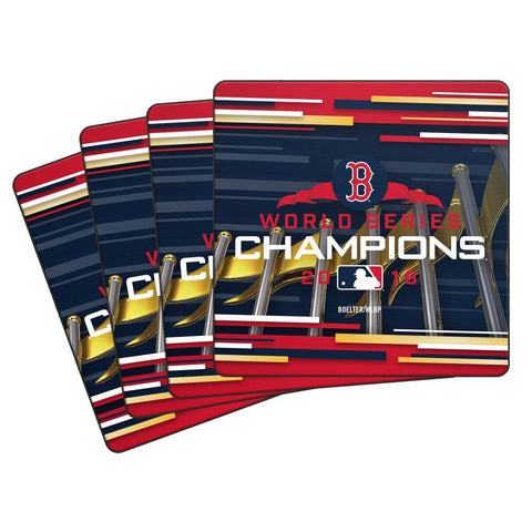 Boston Red Sox 2018 MLB World Series Champions Boelter Neoprene Coasters (4pk) - Sporting Up