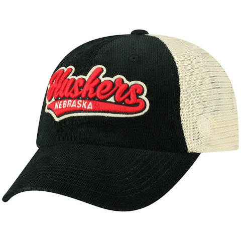 Nebraska Cornhuskers TOW "Rebel" Corduroy & Mesh Snapback Relax Hat Cap - Sporting Up