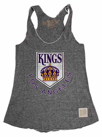 Shop Los Angeles Kings Retro Brand WOMEN Gray Lightweight Racerback Tank Top - Sporting Up