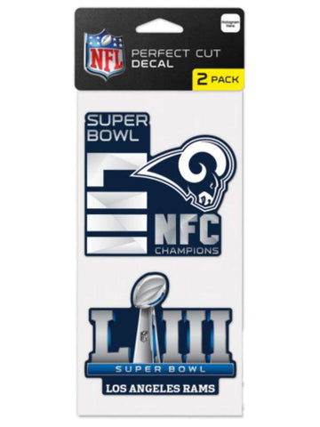 Shop Los Angeles Rams 2018-2019 Super Bowl LIII NFC Champions Decals (2 Pack) - Sporting Up