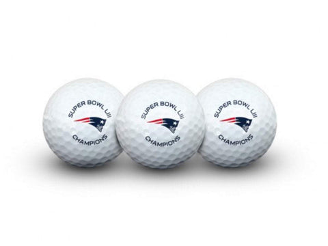 New England Patriots 2018-2019 Super Bowl LIII Champions Golf Ball Set (3 Pack) - Sporting Up