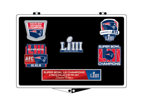 New England Patriots 2018-2019 Super Bowl LIII Champions Collector's Pin Set - Sporting Up