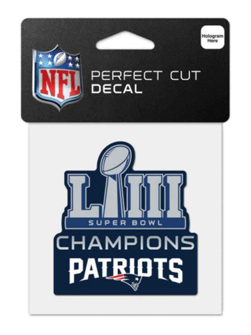 New England Patriots 2018-2019 Super Bowl LIII Champions Perfect Cut Decal - Sporting Up
