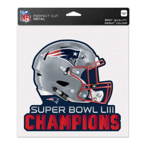 New England Patriots 2018-2019 Super Bowl LIII Champions Large Perfect Cut Decal - Sporting Up
