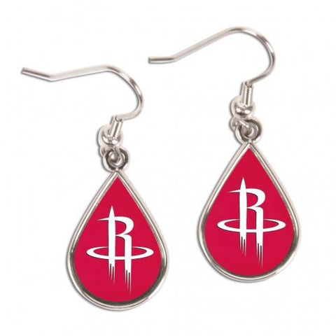Shop Houston Rockets  WinCraft WOMEN'S Red Teardrop Dangling Earrings - Sporting Up