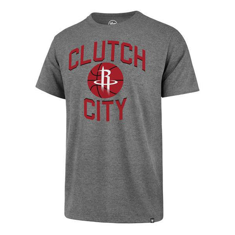 Shop Houston Rockets '47 Men's Gray "Clutch City" Short Sleeve Crew T-Shirt - Sporting Up