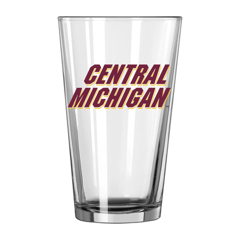 Shop Central Michigan Chippewas NCAA Boelter Brands Clear Pint Glass (16oz) - Sporting Up