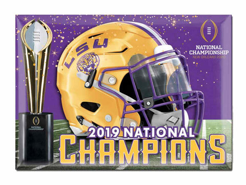Shop LSU Tigers 2019-2020 CFP National Champions WinCraft Refrigerator Magnet - Sporting Up