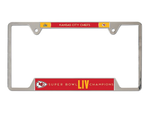 Shop Kansas City Chiefs 2020 Super Bowl LIV Champions WinCraft License Plate Frame - Sporting Up